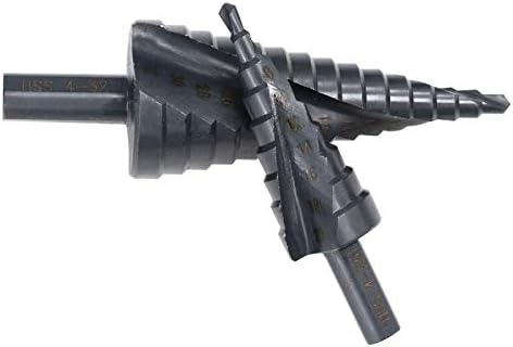 Karbür Adım Matkap Ucu 32mm 6-30mm Spiral Koni tezgah matkabı Üçgen Koni Matkap Ucu Seti HSS Delik Açıcı Ahşap / metal Nitrür