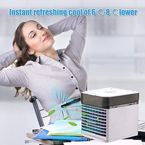Taşınabilir Hızlı Soğutma klima fanı Sessiz Nemlendirici hava Soğutucu 7 Renk gece ışık Filtrasyon Toz Hava soğutma fanı ile