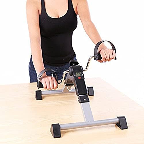 GLRGBHT Katlanır Mini egzersiz Bisikleti - Taşınabilir Ev Pedalı Egzersiz Ayarlanabilir Direnç ile LCD ekran Gym Fitness Bacak