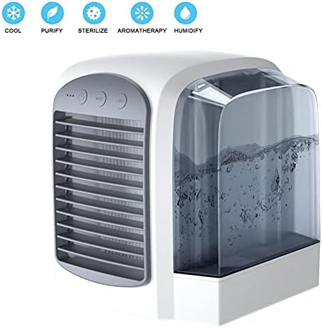 Taşınabilir Hava Soğutma Klima Fanı, Sessiz USB Hava Soğutucu Masa Fanı 3 Hızlı Fanlı Mini Evaporatif Hava Soğutucu, Yurt, Ofis,