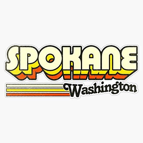 EMC Grafik Spokane, Wa / Şehir Stripes Vinil Su Geçirmez Sticker Çıkartma Araba Dizüstü Duvar Pencere Tampon Sticker 5