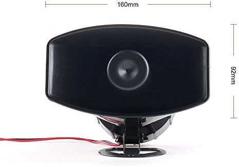 BQYQFXX 12 V 7 Sesler 130dB Kablosuz Elektronik Siren Loud Araba Uyarı Alarmı Polis Yangın megafon Araba