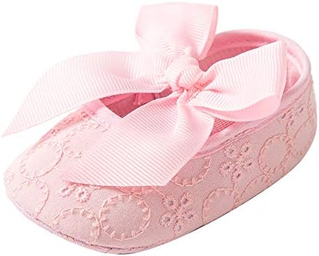 LZSYC Bebek Kız Mary Jane Flats Kaymaz Yay Toddler Prenses Elbise Ayakkabı