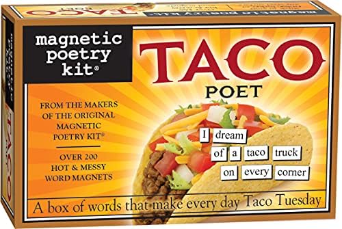 Manyetik Şiir-Taco Şair Seti-Buzdolabı için Kelimeler - Buzdolabına Şiir ve Mektup Yaz-ABD'de Üretildi