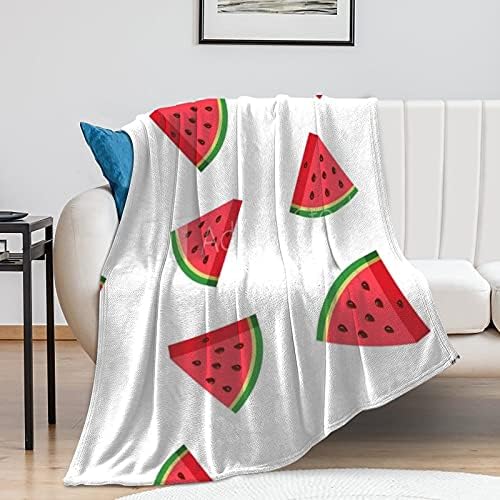 Eğlence Battaniyesi kırmızı, Yeşil ve Siyah Karpuz Rahat Yatak kanepe battaniyesi Atmak Battaniye Peluş Battaniye Çocuklar için