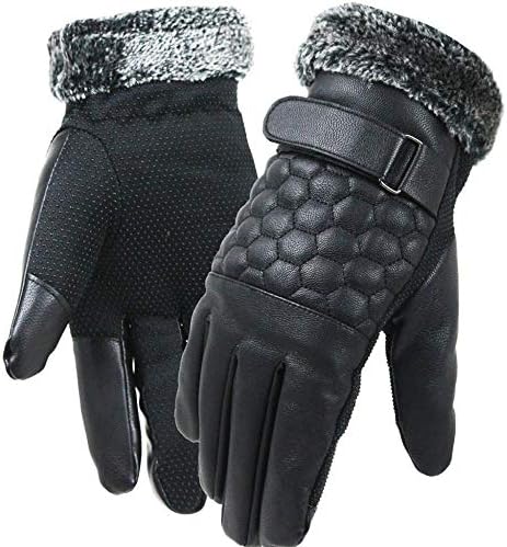 Eldiven erkekler kış eldiven sıcak eldivenler Bisiklet Sürüş Windproof eldiven siyah için