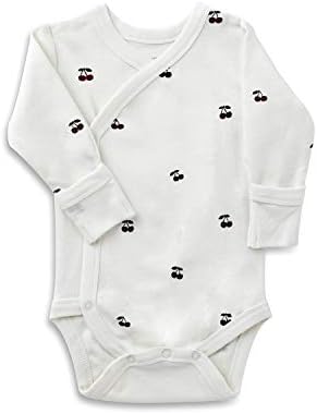 Makemake Organics Organik Bebek Giysileri Kimono Onesie Bodysuit-0m'den 12m'ye kadar boyutlarda Nötr Baskılar