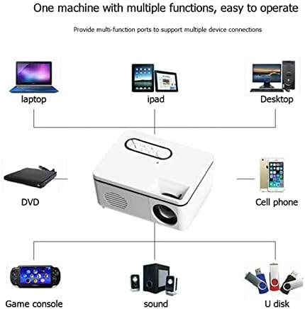SHANG-JUN Projektör S361 Mini Projektör 600 Lümen 1080 P Full HD ıOS Android Ev Beamer Video Oynatıcı Desteği HDMI Uyumlu/USB