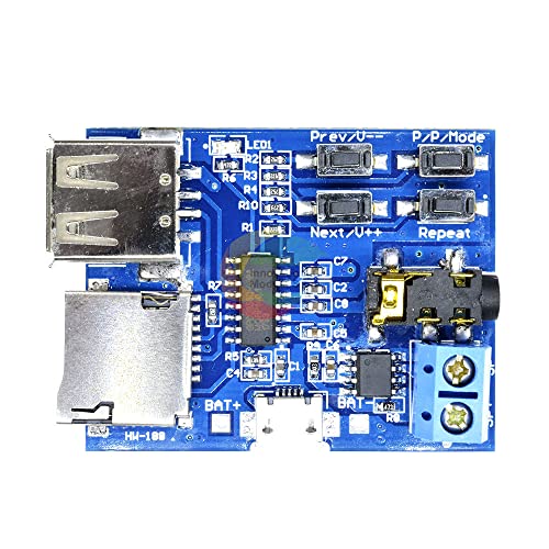 Amplifikatör Çözme Çalar Modülü TF Kart U Disk MP3 Formatı Dekoder Kurulu MircoUSB Port Amplifikatör Çözme Ses Çalar Modülü