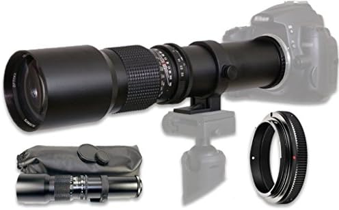500mm f / 8 Manuel Telefoto nikon için lens D90, D500, D3000, D3100, D3200, D3300, D3400, D5000, D5100, D5200, D5300, D5500,