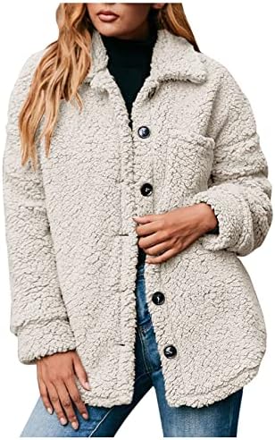 Kadınlar için ceketler moda bayanlar sonbahar ve kış hırka uzun kollu yaka Polar rahat düz renk ceket