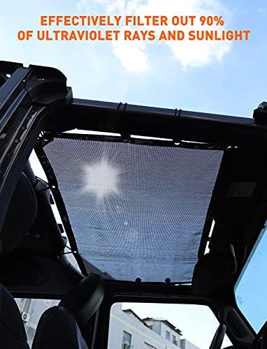 Savadicar Güneşlik Üst, örgü Güneş Gölge Kapak, UV Bikini Ekran Engelleyici için 2018-2021 Jeep Wrangler JL JLU 4 Kapı, ön ve