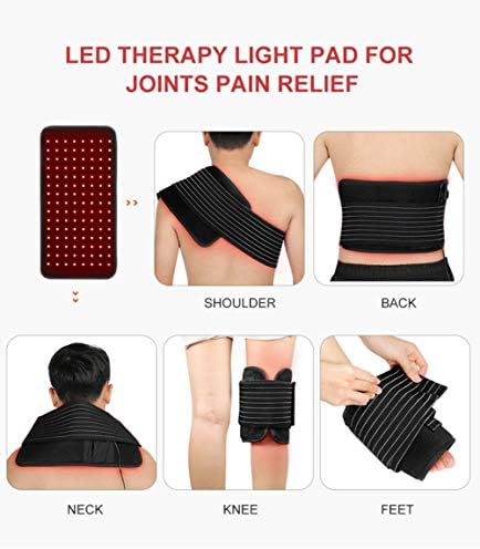 LOVTRAVEL yeni 660nm LED kırmızı ışık ve 850nm yakın kızılötesi ışık terapi cihazları büyük pedleri kemer giyilebilir Wrap vücut