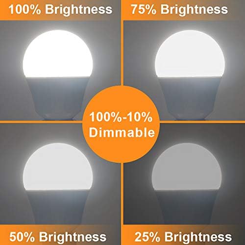 Prosperbiz E12 Kısılabilir 6 watt (60w Eşdeğeri) LED Ampuller, Küçük Taban Şamdan Yuvarlak Ampul, 550 Lümen, Günışığı Beyaz 5000K,