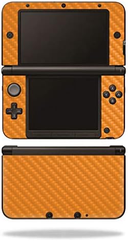 Nintendo 3DS XL için MightySkins Karbon Fiber Cilt Orijinal (2012-2014) - Turuncu / Koruyucu, Dayanıklı Dokulu Karbon Fiber Kaplama