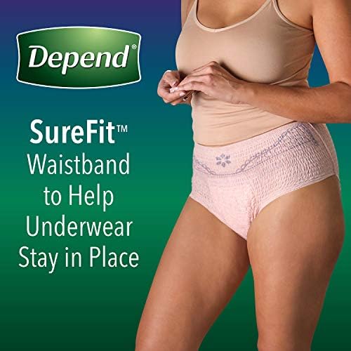 Depend Night Defense İnkontinans Kadınlar için Gecelik İç Çamaşırı, Orta, 15 Sayım (Ambalaj değişebilir)