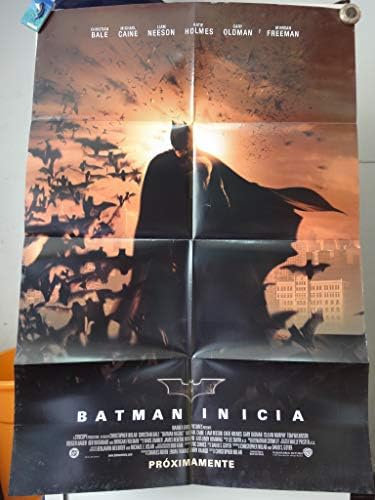 Orijinal Poster Batman Inicia Başlar Christian Bale Michael Cane Christopher Nolan 2005 Çift Yan