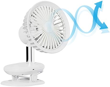 Sowmow USB Powered Klip Fan, 360° Rotasyon Sessiz Arabası Fan ile Güçlü Hava Akımı, 4 Hızları Taşınabilir Küçük Fan ile Sağlam