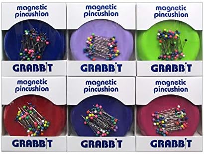 50 Plastik Kafa İğneli Grabbit Manyetik Dikiş İğnesi-Çeşitli Renkler
