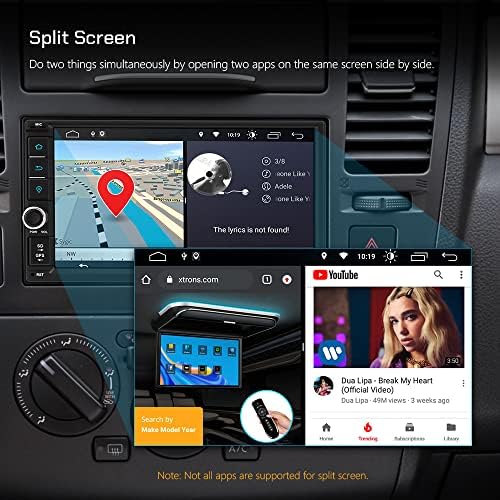 XTRONS Android 10 Araba Stereo Çift Din GPS Navigasyon 7 İnç Dokunmatik Ekran Araba Radyo Çalar Bluetooth Kafa Ünitesi Dahili