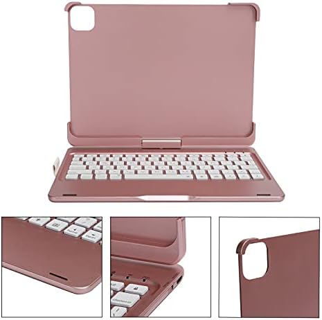 10 Tablet Klavye Kılıfı, Arkadan Aydınlatmalı kablosuz Bluetooth Klavye ile Klavye Kılıfı, İnce Hafif Kapak ile Ayrılabilir Kablosuz