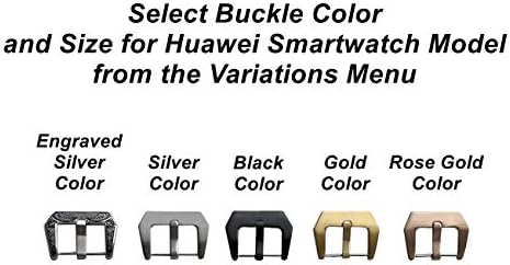 NİCKSTON Siyah ve Gri Kabartmalı Deri Bant ile Uyumlu Huawei Saat GT 2 ve GT 46mm Smartwatches Bant Pimleri Aracı B22 (2. Gümüş