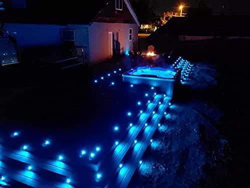 LED Güverte ışıkları kiti RGBW 10 adet Φ1. 22 alçak gerilim gömme güverte lambası In-zemin ışıkları su geçirmez açık Yard yolu
