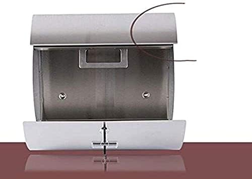 GXBCS Duvara Monte Posta Kutuları Parsel Kutusu Posta Kutusu Güvenlik Lockbox Açık Galvanizli Metal Duvara Monte Posta Kutusu