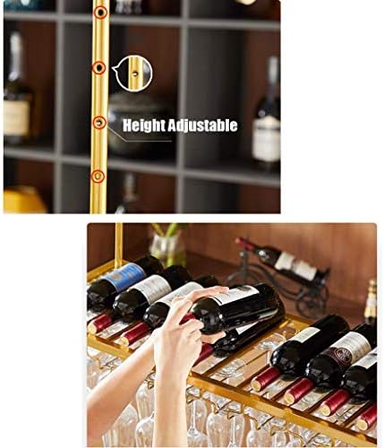 LYLSXY Şarap vitrin, Organize Mutfak Asılı kadeh takımı Cam Tutucu, Yüzen şarap rafı Şarap şişesi Cam Tutucu Ayarlanabilir Yükseklik,