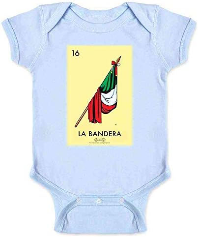 Pop Konuları La Bandera Bayrağı Loteria Kart Meksika Bingo Bebek Erkek Bebek Kız Bodysuit