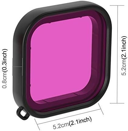 Lens Filtre Kare Konut Dalış Renk Lens Filtre GoPro HERO8 için Siyah(Pembe) (Renk: Mor)
