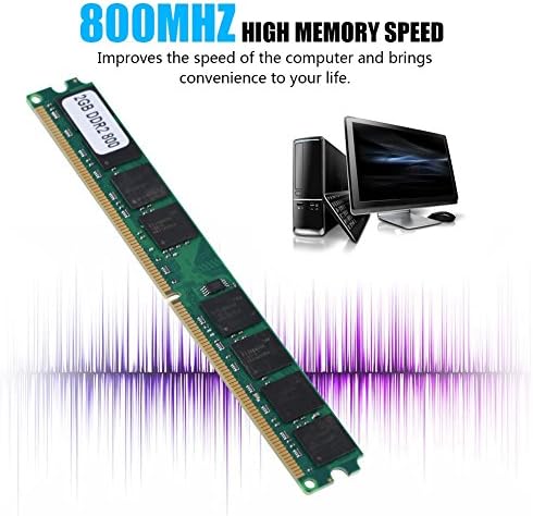 Tosuny 800 MHZ DDR2 PC2-6400, 2 GB PC2-6400s DDR2 Ram, Dahili Çip, DDR2 PC2-6400 Masaüstü Bilgisayar için Uygun, Intel/AMD Anakart