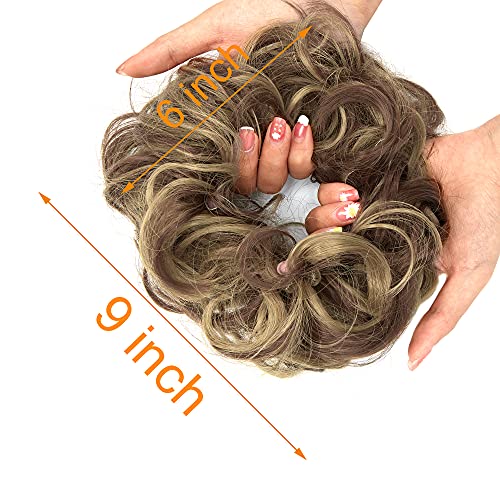 Dağınık Topuz Saç Parçası Tam Updo Scrunchies Saç Ekleme Hacimli Kısa At Kuyruğu Saç Parçası Sentetik Chignon Hairpieces Kadınlar