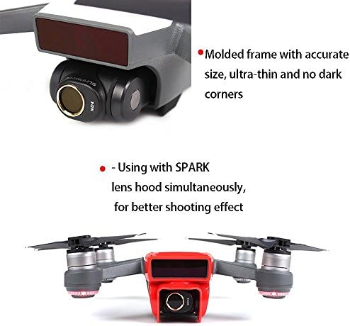 Taoke Ultraviyole Filtre Polarize Filtre yüksek ışık Nötr Yoğunluk Geçirgenliği Lens DJI Spark Drone için Kullanılan