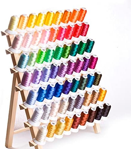 BIVJX Ev Polyester Nakış Ipliği 63 Pcs Renkler 550 Metre 500 Metre Başına Biriktirme için Örgü (Renk : Gösterildiği Gibi)