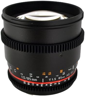 Rokinon CV85M-S 85mm t / 1.5 Asferik Lens ile Sony Alpha için De-Tıklandığında Diyafram ve Takip Odak Uyumluluk Sabit Lens