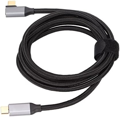 USB C USB C Kablosu, naylon Şarj Kablosu 1.5 m Sağ Açı Rahat Kavrama 10 Gbps Çok Fonksiyonlu 4 K 60 Hz'de Dizüstü Bilgisayarlar