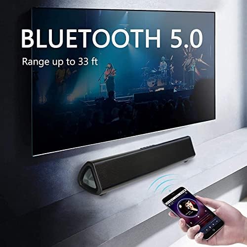 Subwoofer'lı TV için Ses Çubukları Surround Ses Soundbar TV PC Telefonu Ev Sineması Tableti için Bluetooth / AUX / USB / Koaksiyel