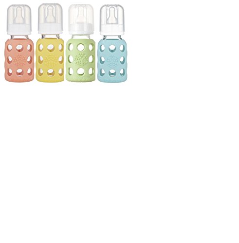 Lifefactory Cam Bebek Şişeleri 4 Paket (4 oz. çocuk Renklerinde)