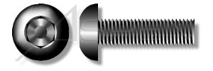 (2500pcs) 10-32 X 2 Kurcalamaya Dayanıklı Makine Vidaları Düğme Kafası Altıgen Soket Pimi, İnsert Ucu İçerir Alaşımlı Çelik