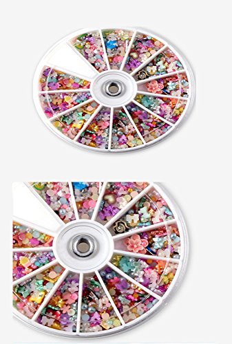 FantasyDay 3D Nail Art Rhinestone Karışık Çiçek Dilim Tırnak Boncuk Çivi Sticker Nail İpuçları Elmas Reçine Taşlar Taş Renkli
