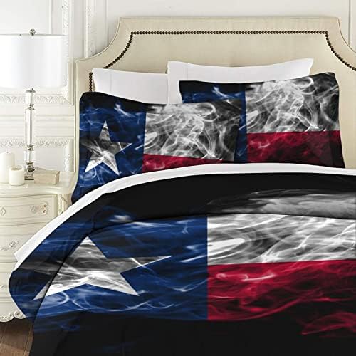 Yorgan Genç Erkek Çocuklar yatak Örtüsü Seti Teksas Bayrağı Takımı Kapalı Noel Süsleri 2 Yastık Şems ile 3D Yorgan Yorgan 3 Parça