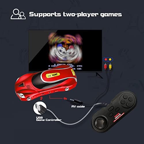 F2 Oyun elde kullanılır oyun konsolu Çocuklar için, Dahili 5000 Retro Klasik Oyunlar,3.0 LCD Ekran Taşınabilir TV Çıkışı video