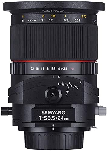 Pentax için Samyang 24mm F3.5 Tilt Shift Lens, Siyah