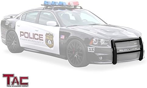 TAC ile Uyumlu 2006-2010 Dodge şarj cihazı Polis Itme Tampon Siyah Fırça Dürtmek Itme Boğa Çubuğu Ön Tampon