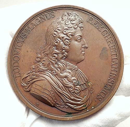 1674 FR 1674 FRANSA Güneş Kral LOUİS XIV Antik 1674 Madalya sikke İyi