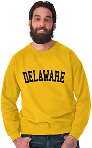 Erkekler veya Kadınlar için Delaware Basit Geleneksel Klasik Sweatshirt