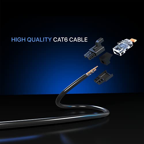 Ethernet Kablosu ve Cat6 Ağ Kablosu, 0,6 ft, Çok Renkli LAN Rj45 İnternet Bağlantı Kablosu Kablosu, Yüksek Hızlı Cat6 Ethernet