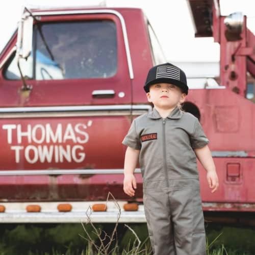 Doğan Aşk Giyim Knuckleheads Erkek Bebek Bebek kamyon şoförü şapkası Örgü beyzbol şapkası güneş şapkası Yürümeye Başlayan Şapka
