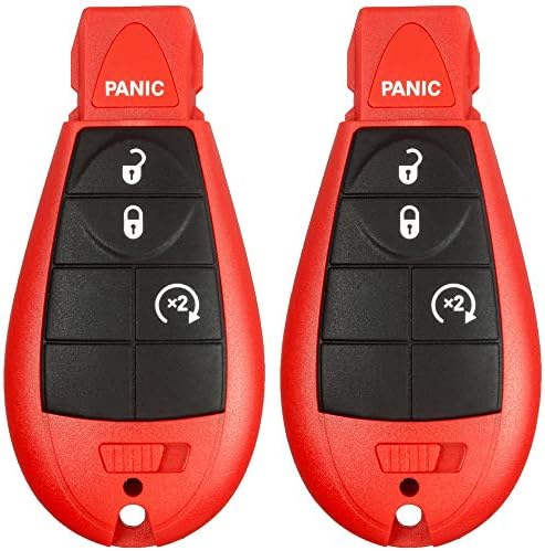 2 Yeni Kırmızı Anahtarsız Giriş 4 Düğmeler Uzaktan Başlangıç Araba Anahtarı Fob M3N5WY783X, IYZ-C01C 56046707AE Için Dodge Challenger